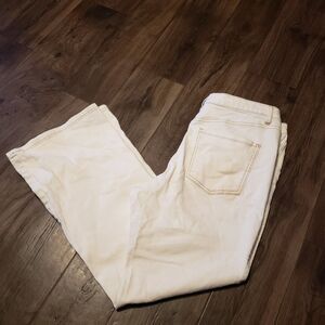 Future Collective Cream Women's Flare Jeans Sz 14